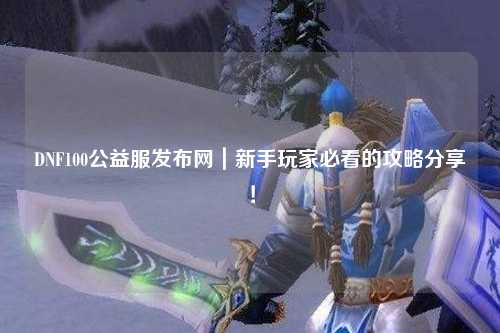 DNF100公益服發布網｜新手玩家必看的攻略分享！