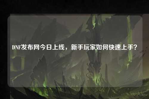 DNF發(fā)布網(wǎng)今日上線，新手玩家如何快速上手？