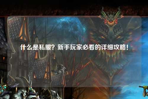 什么是私服？新手玩家必看的詳細攻略！