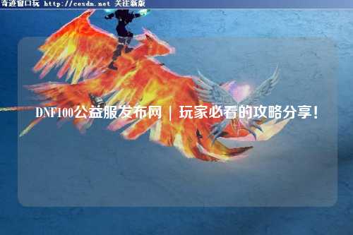 DNF100公益服發布網 | 玩家必看的攻略分享！