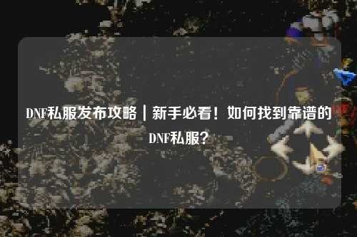 DNF私服發布攻略｜新手必看！如何找到靠譜的DNF私服？