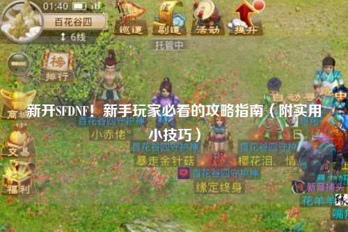 新開SFDNF！新手玩家必看的攻略指南（附實用小技巧）